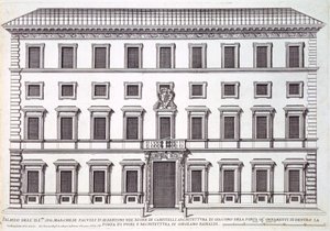 View of the facade of Palazzo Marchese, Rome
